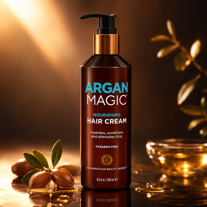 Argan Magic Nourishing Hair Cream – Hydrates, Conditions & Controls Frizz, 8.5 fl oz