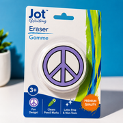 Jot Writing Peace Sign Eraser – Fun Round Design