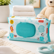 Fisher-Price Fragrance-Free Baby Wipes – 72 Soft & Gentle Wipes with Flip-Top Lid