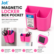 Jot Magnetic Locker Box Pocket – Pink 2-Compartment Organizer