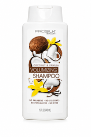 ProSilk Salon Coconut & Vanilla Volumizing Shampoo – 15 fl oz | Lightweight Volume & Shine