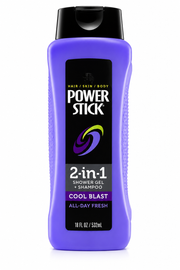 Power Stick 2-in-1 Shower Gel + Shampoo – Cool Blast, 18 fl oz