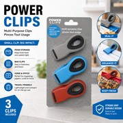 Power Clips Multi-Purpose Bag & Food Storage Clips – 3 Pack