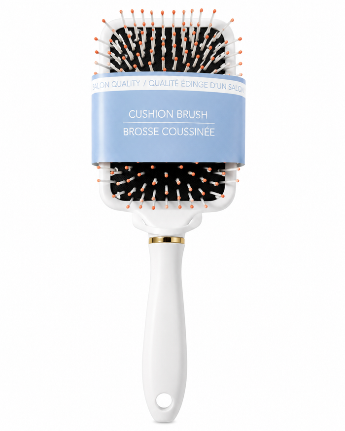 Salon Quality Cushion Paddle Hair Brush with Ball-Tip Bristles – Detangling Brush for All Hair Types