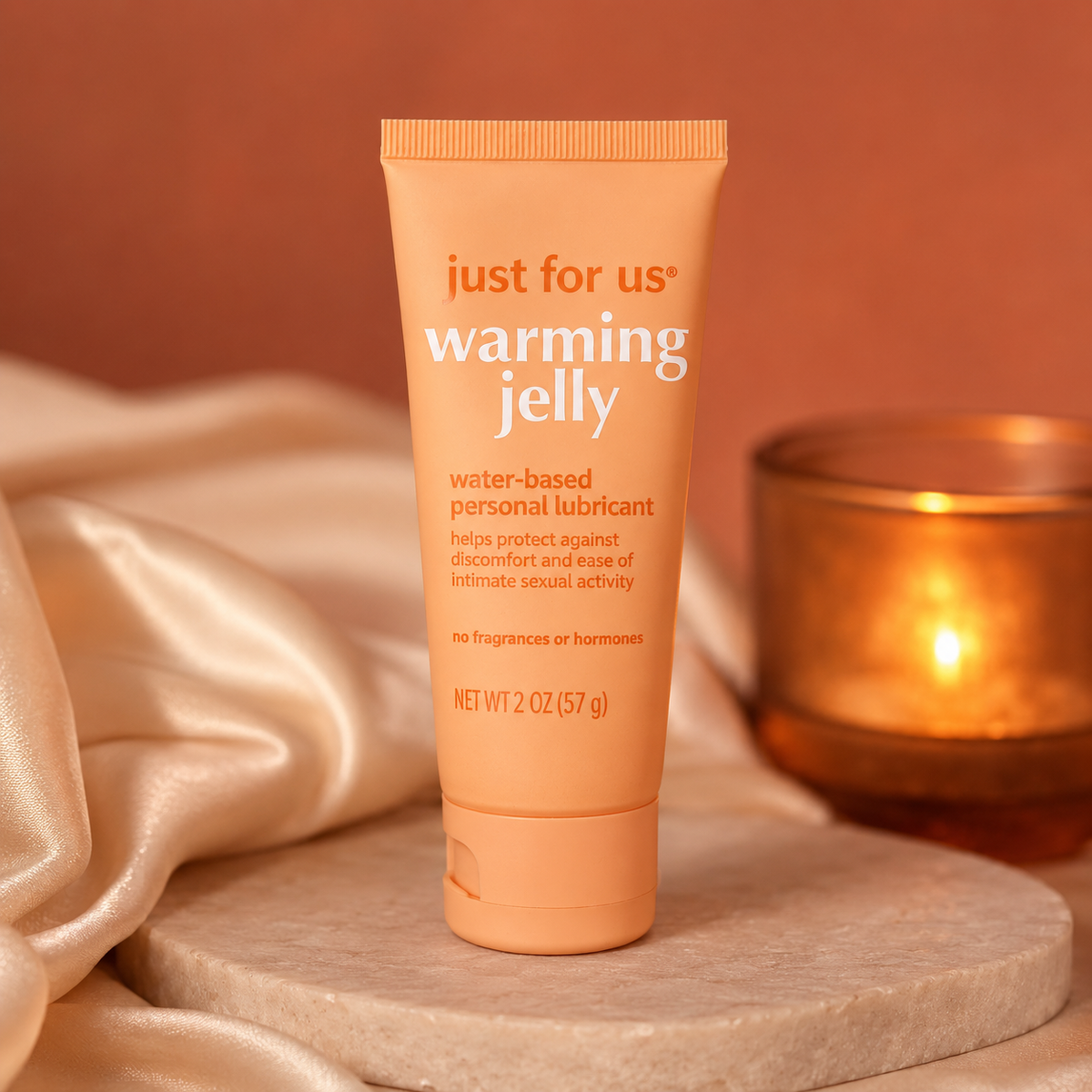 Just For Us Warming Jelly Water-Based Personal Lubricant – 2 oz