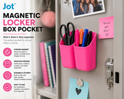 Jot Magnetic Locker Box Pocket – Pink 2-Compartment Organizer