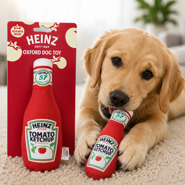 Heinz Ketchup Bottle Squeaky Dog Toy