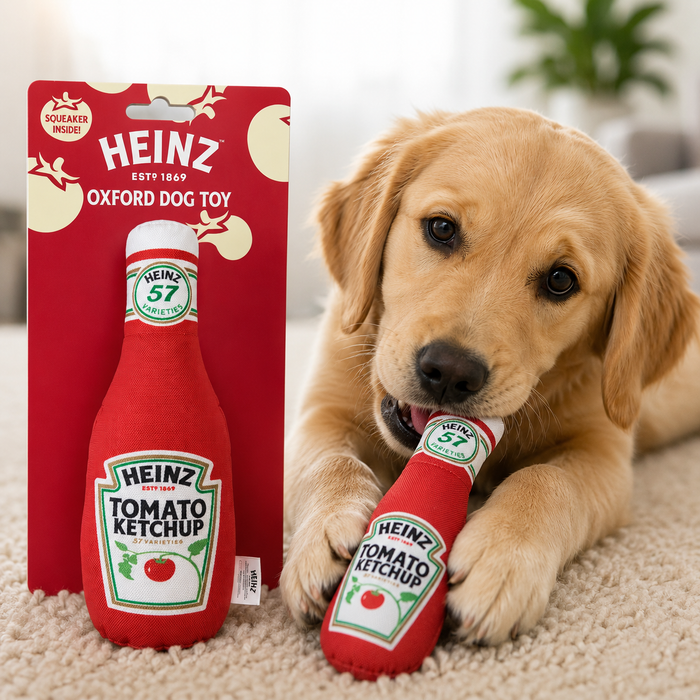 Heinz Ketchup Bottle Squeaky Dog Toy
