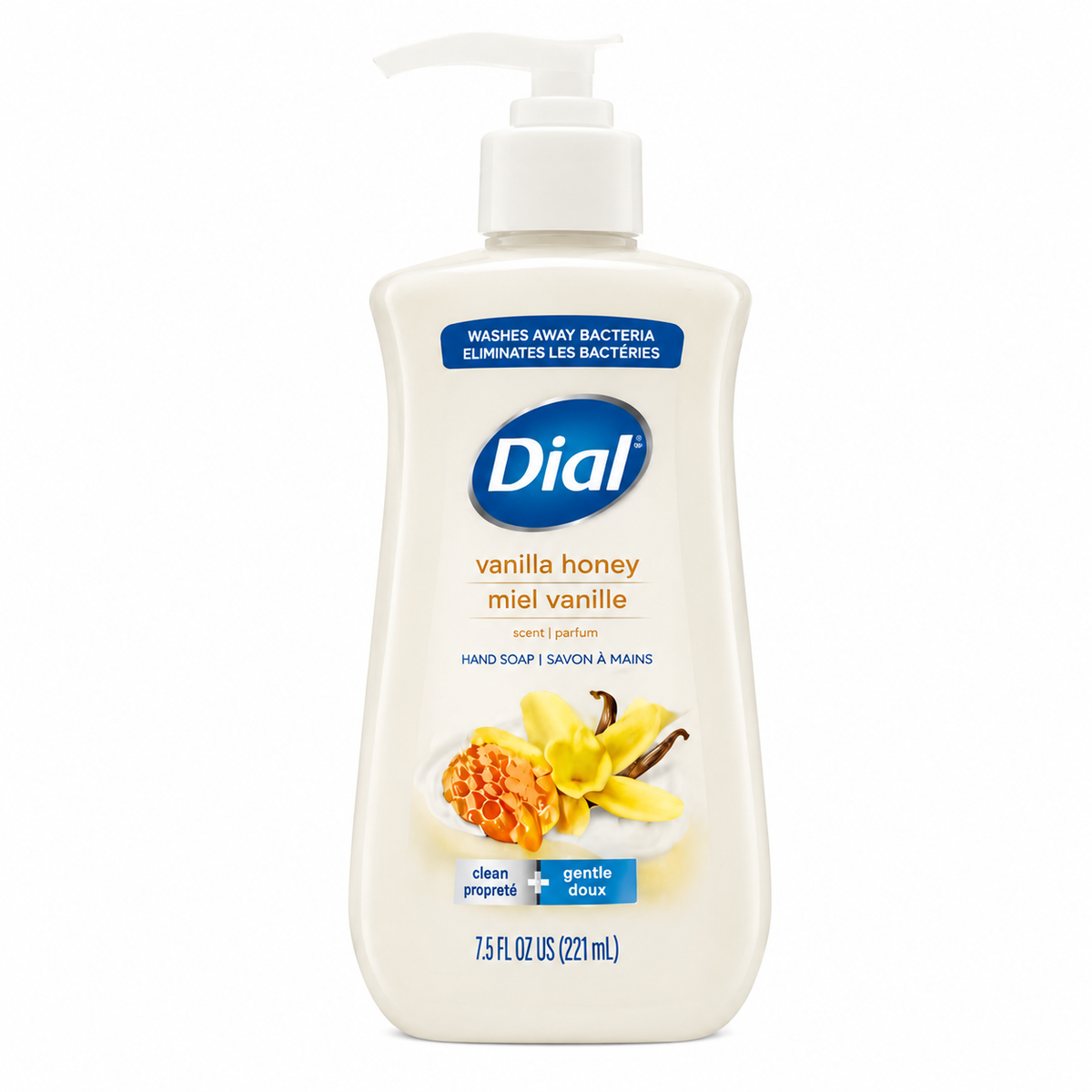 Dial Vanilla Honey Liquid Hand Soap – 7.5 fl oz Pump Bottle