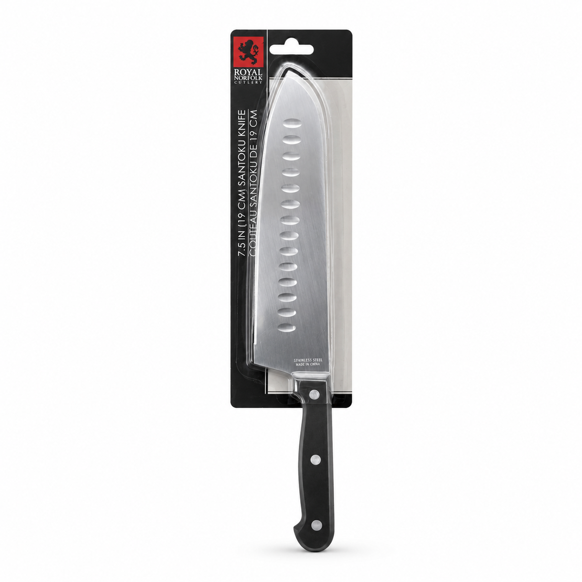Royal Norfolk 7.5-Inch Stainless Steel Santoku Knife