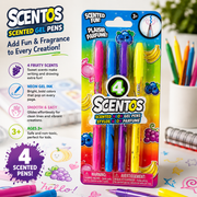 Scentos Scented Neon Gel Pens – 4 Pack, Assorted Colors