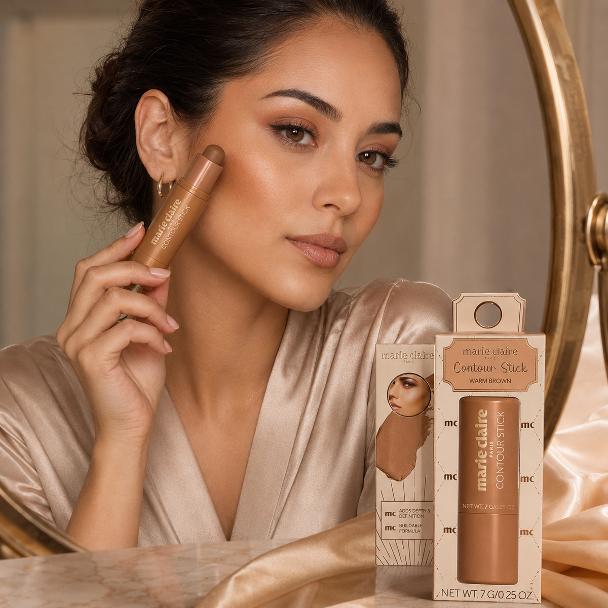 Marie Claire Warm Brown Contour Stick – Buildable & Blendable