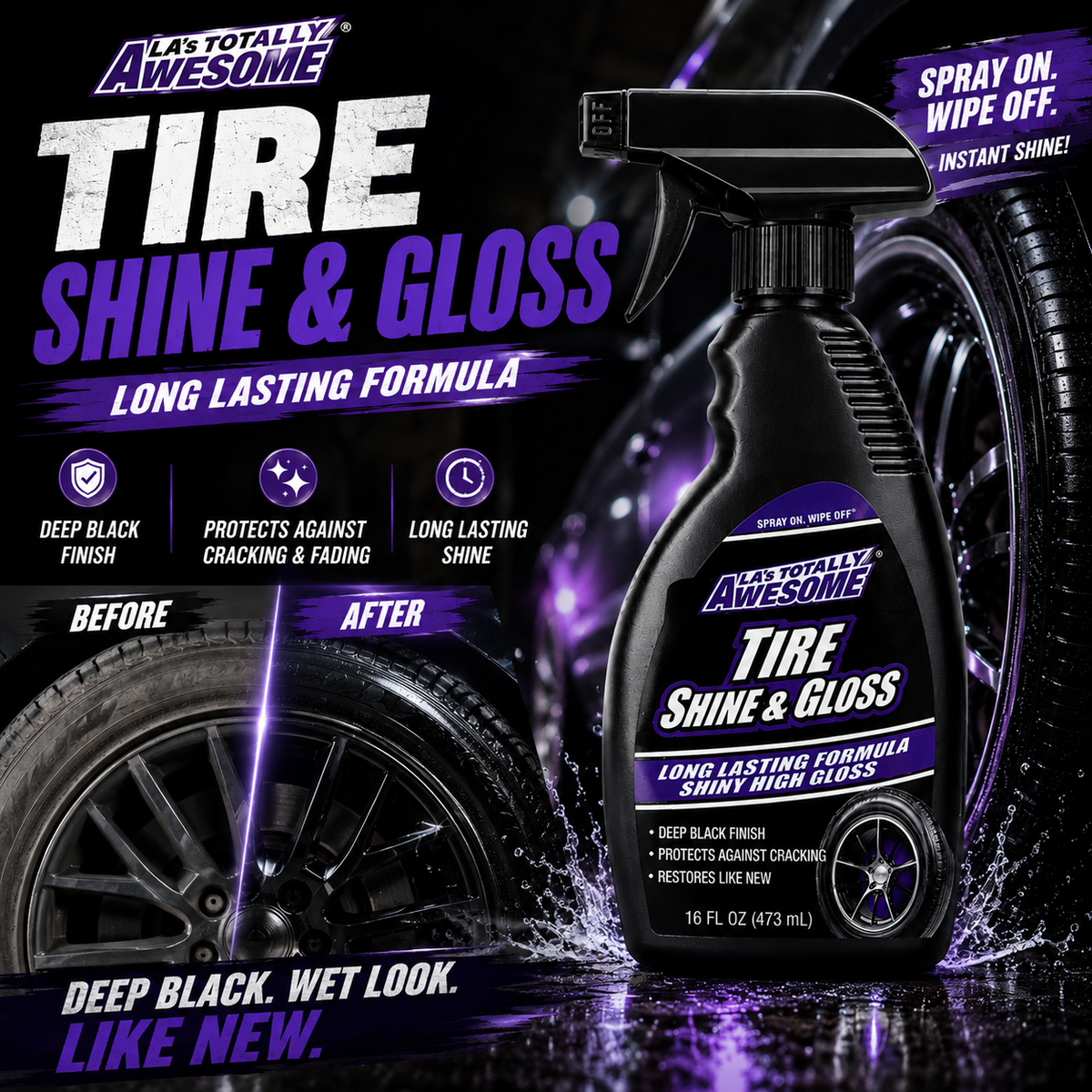 LA’s Totally Awesome Tire Shine & Gloss Spray – 16 fl oz