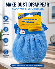 Microfiber Dusting Mitt – Ultra-Soft Washable Cleaning Glove for Furniture, Blinds, Shelves & Electronics