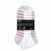 ELLE SPORT Women's Low Cut Athletic Socks – 6 Pair Pack – Moisture Wicking & Cushioned Comfort – Sizes 5–9.5