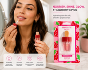 Global Beauty Care Fruit Halo Strawberry Nourishing Lip Oil with Hyaluronic Acid – 0.18 fl oz