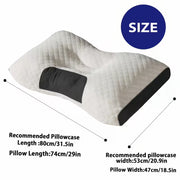 Ergonomic Contoured Neck Pillow with Soft Quilted Cover – Cervical Support for Side & Back Sleepers