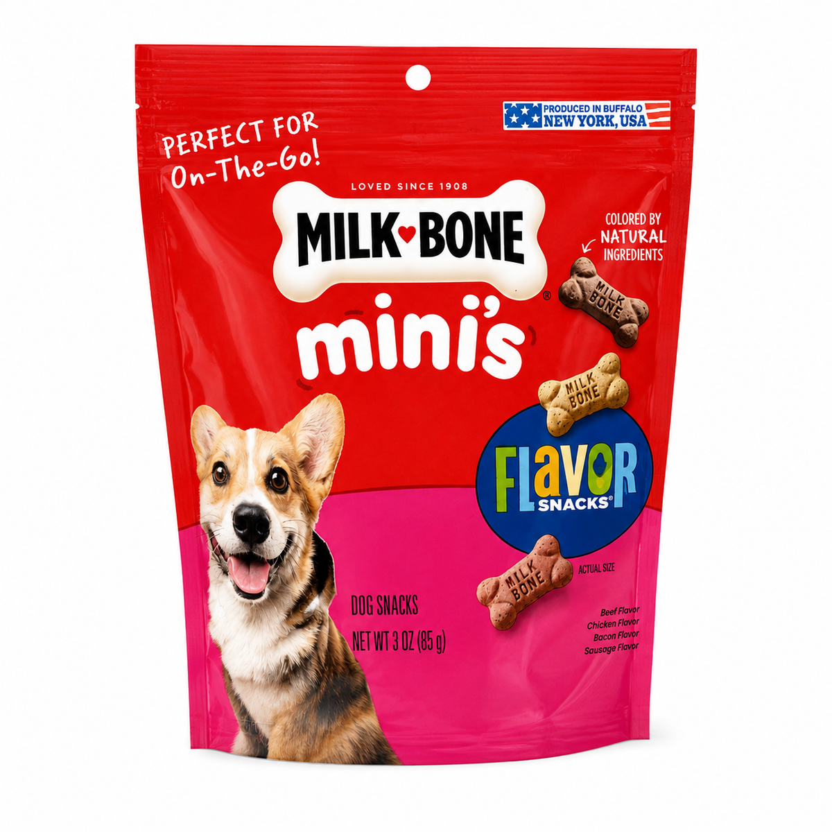 Milk-Bone Minis Flavor Snacks Dog Treats – Assorted Flavors, 3 oz