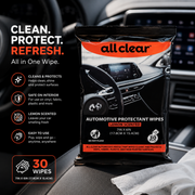 All Clear Automotive Protectant Wipes – Lemon Scented, 30 Count