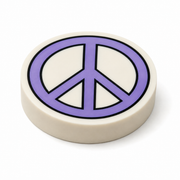 Jot Writing Peace Sign Eraser – Fun Round Design