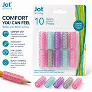 Jot Colorful Comfort Pencil & Pen Grips – 10 Pack