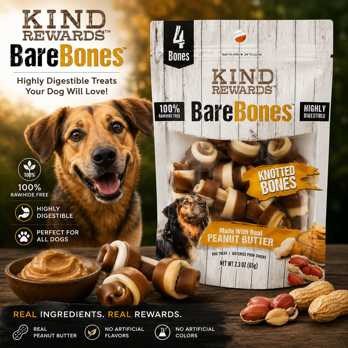 Peanut Butter Knotted Dog Treats