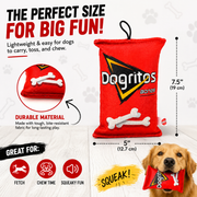 Dogritos Bones Squeaky Dog Toy – Fun Food-Inspired Plush Toy