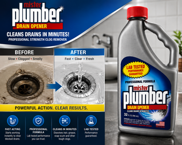 Mister Plumber Professional Formula Drain Opener – 32 fl oz Clog Remover