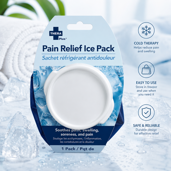 THERA Plus Pain Relief Ice Pack – Reusable Cold Compress for Swelling & Soreness