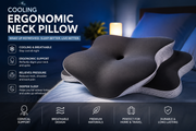 Ergonomic Cooling Cervical Neck Pillow – Contoured Support for Back & Side Sleepers