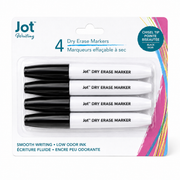 Jot Dry Erase Markers – 4 Pack, Black Chisel Tip