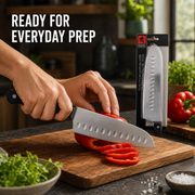 Royal Norfolk 7.5-Inch Stainless Steel Santoku Knife