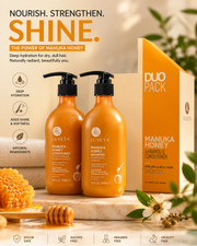 LUSETA Manuka Honey Shampoo & Conditioner Duo Pack – Deep Hydration for Dry & Dull Hair | 2 x 16.9 fl oz