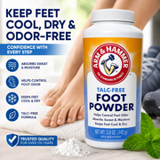 Arm & Hammer Talc-Free Foot Powder – 5 oz | Absorbs Moisture, Controls Foot Odor & Keeps Feet Cool and Dry