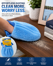 Microfiber Dusting Mitt – Ultra-Soft Washable Cleaning Glove for Furniture, Blinds, Shelves & Electronics