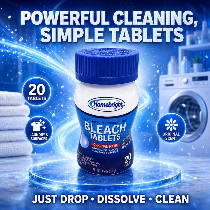 Homebright Concentrated Bleach Tablets – Original Scent, 20 Count