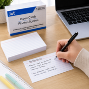 Jot White Ruled Index Cards – 4" x 6", 125 Count