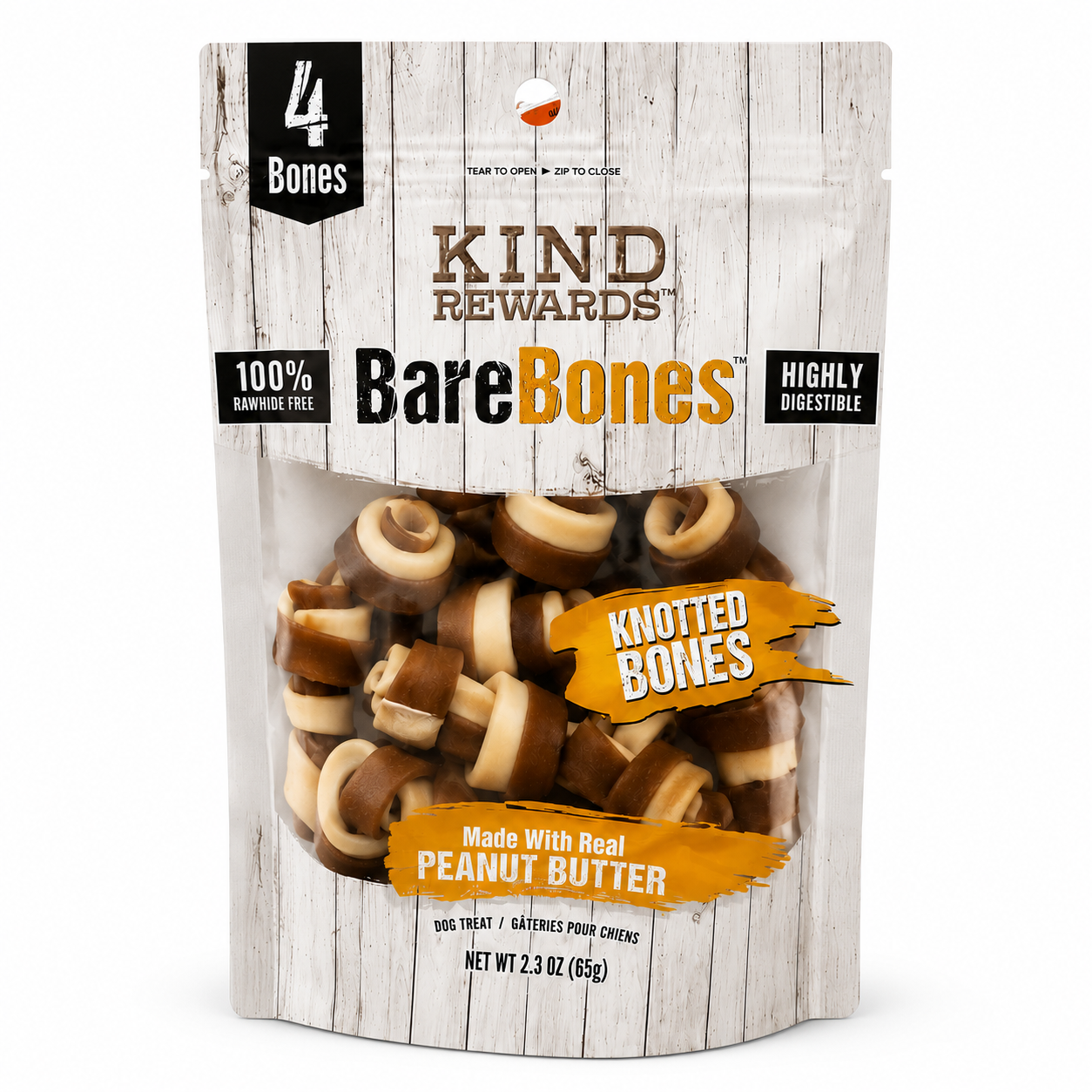 Peanut Butter Knotted Dog Treats