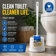 Toilet Brush with Holder – Durable Bathroom Cleaning Brush