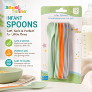 Angel of Mine Infant Flatware Spoons – 12 Piece Baby Feeding Set