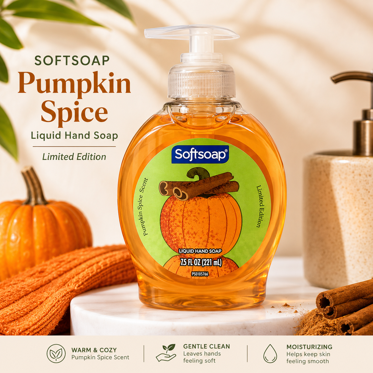 Softsoap Pumpkin Spice Liquid Hand Soap – Limited Edition, 7.5 fl oz