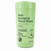 Biopure Antibacterial Hand Wipes with Aloe & Vitamin E – 50 Fresh Morning Breeze Wipes – Car Cup Holder Friendly