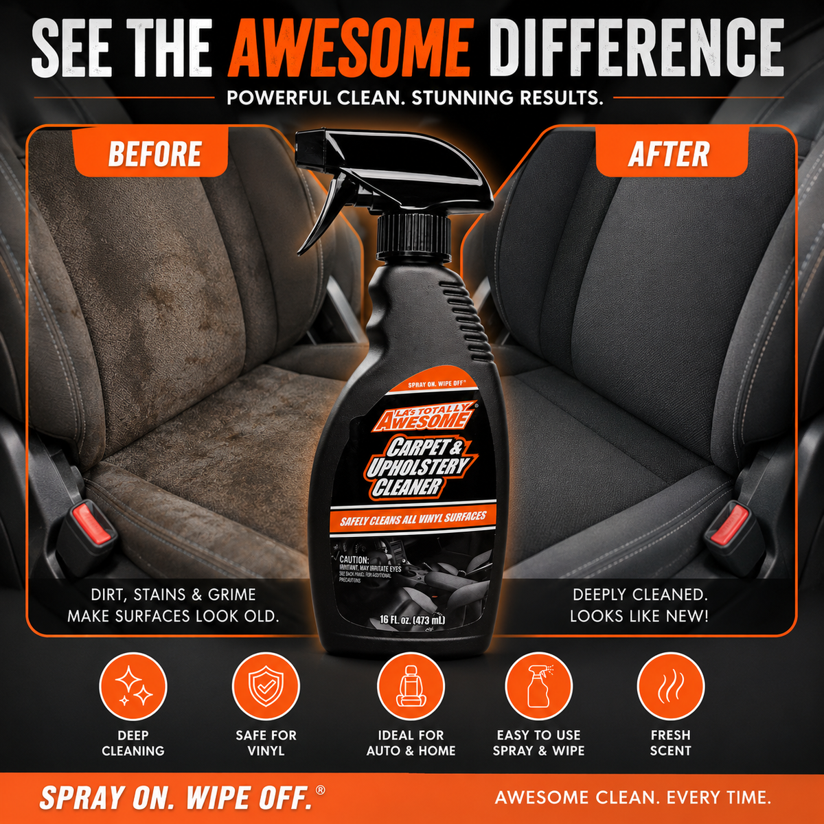 LA’s Totally Awesome Carpet & Upholstery Cleaner – 16 fl oz
