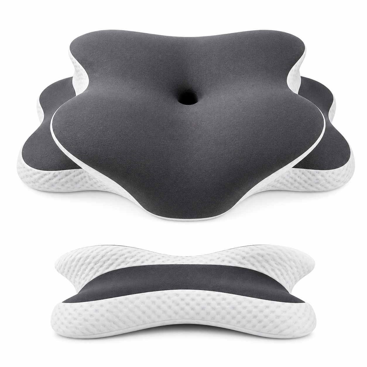 Ergonomic Cooling Cervical Neck Pillow – Contoured Support for Back & Side Sleepers