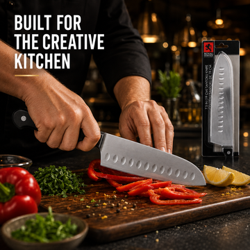 Royal Norfolk 7.5-Inch Stainless Steel Santoku Knife