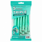 Triple Blade Disposable Razors – 5 Pack