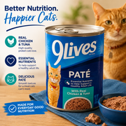 9Lives Pâté Wet Cat Food with Real Chicken & Tuna – 13 oz