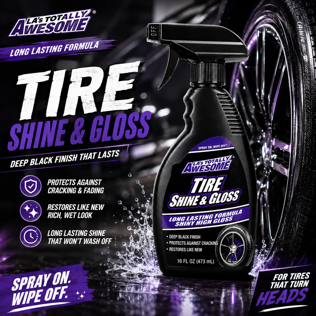LA’s Totally Awesome Tire Shine & Gloss Spray – 16 fl oz