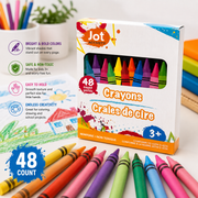 Jot Activity Crayons – 48 Count Assorted Colors, Non-Toxic