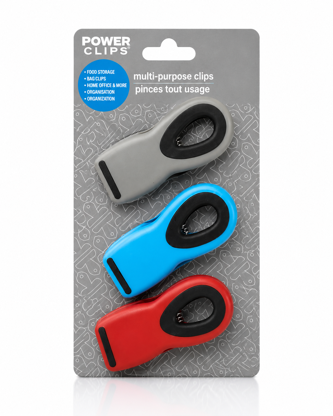 Power Clips Multi-Purpose Bag & Food Storage Clips – 3 Pack